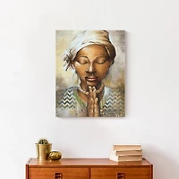 Woman Praying 16" x 20" Canvas Wall Art