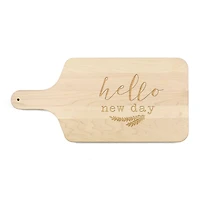 17" Hello New Day Maple Paddle Cutting Board