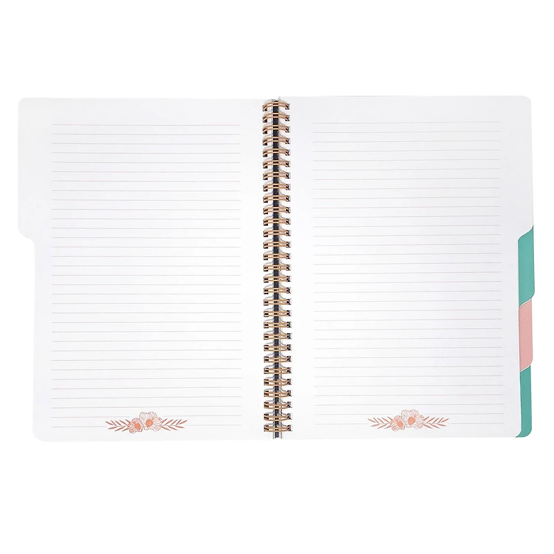 Steel Mill & Co.® Garden Blooms Spiral Subject Notebook