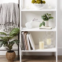 6" White Abstract Vase