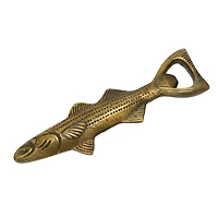Hello Honey® Antique Gold Finish Cast Aluminum Fish Shaped Bottle Opener