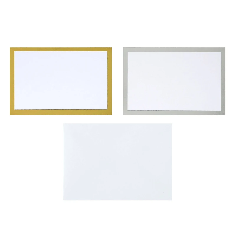 Mini Gold & Silver Border Card & Envelope Set by Recollections™