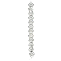 Rhodium & White Snowflake Beads, 12mm by Bead Landing™