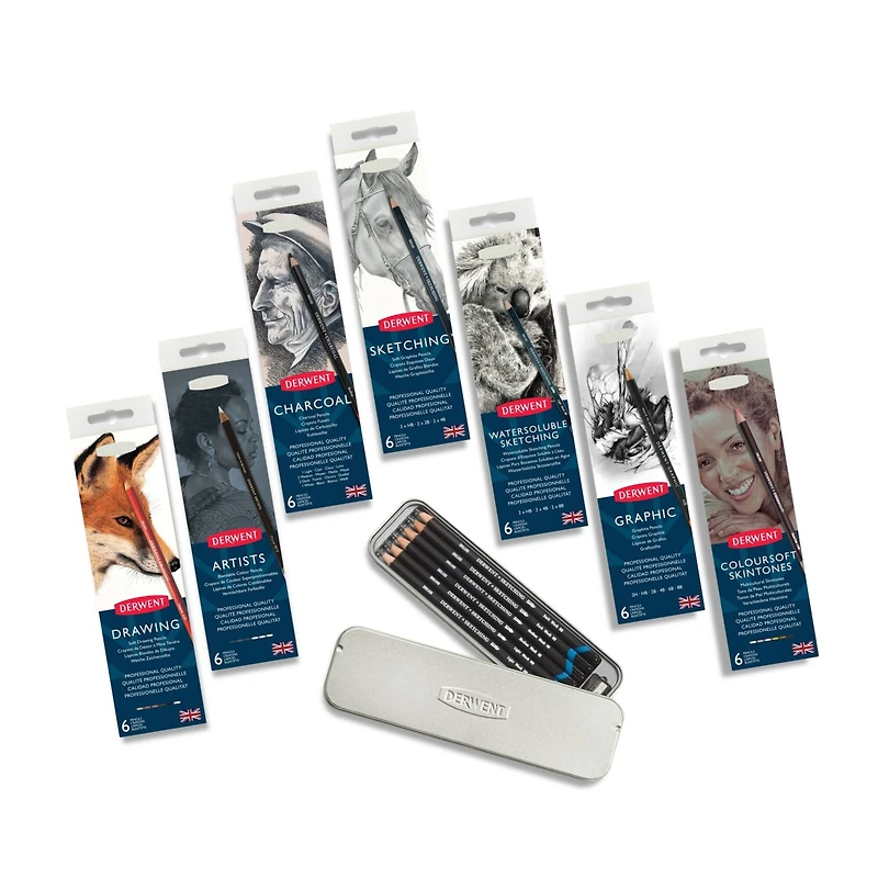 Derwent® Water Soluble Sketching 6 Pencil Tin Set