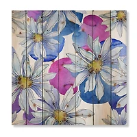 Designart - Daisies With Green Leaves I