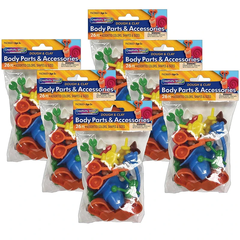 Creativity Street® Modeling Dough & Clay Body Parts & Accessories, 6 Packs of 26 Pieces