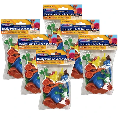 Creativity Street® Modeling Dough & Clay Body Parts & Accessories, 6 Packs of 26 Pieces
