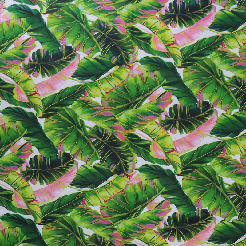 70" Green Palm Leaf Vinyl Table Cover by Ashland®