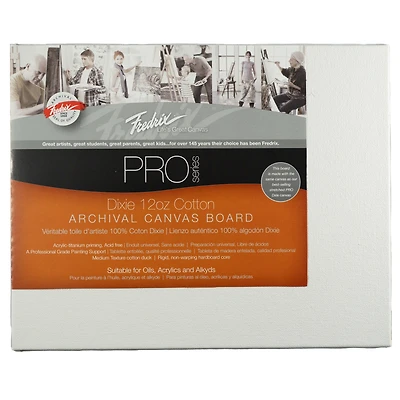 Fredrix Pro Series 12oz. Dixie Primed Archival Cotton Canvas Board