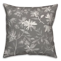Delicate Floral Print Throw Pillow