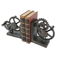 Design Toscano 5.5" Industrial Gear Sculptural Iron Bookend Set