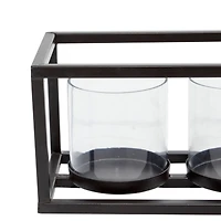 18'' Black Iron Contemporary Votive Candle Holder