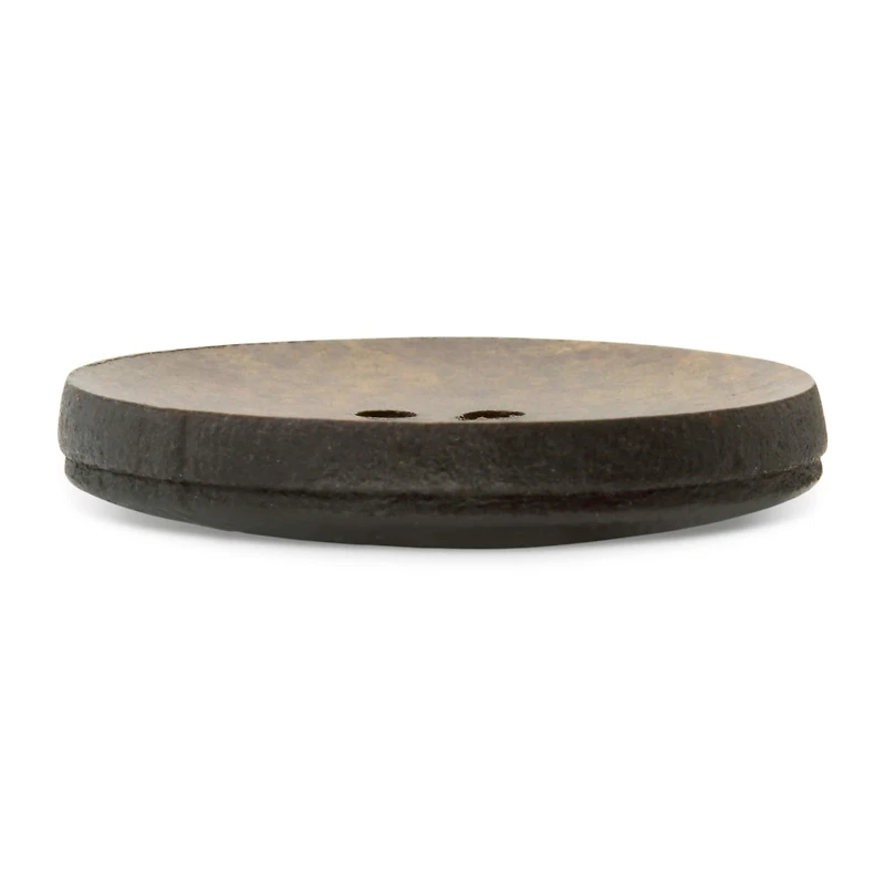 Dritz® 30mm Medium Brown Recycled Leather Round Button, 3ct.