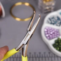 The Beadsmith® Micro-Fine™ Bent Flat Nose Pliers