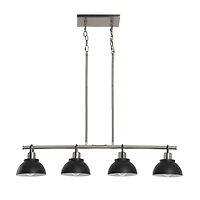 Hello Honey® Robert Stevenson Lighting Walsh Metal 4-Light Linear Chandelier with Shades