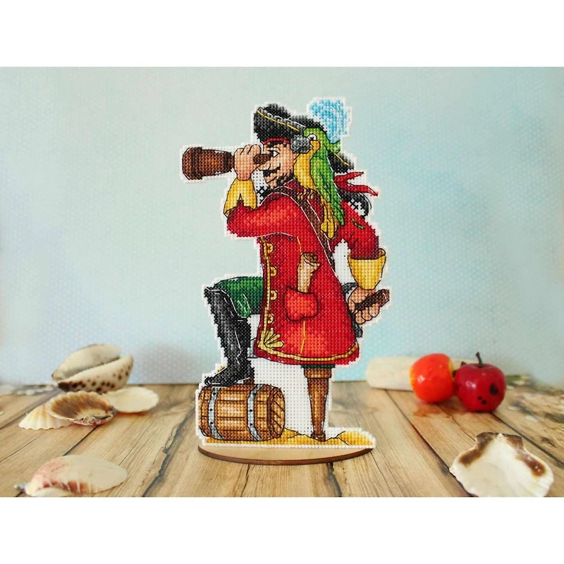 MP Studia Brave Pirate Plastic Canvas Counted Cross Stitch Kit