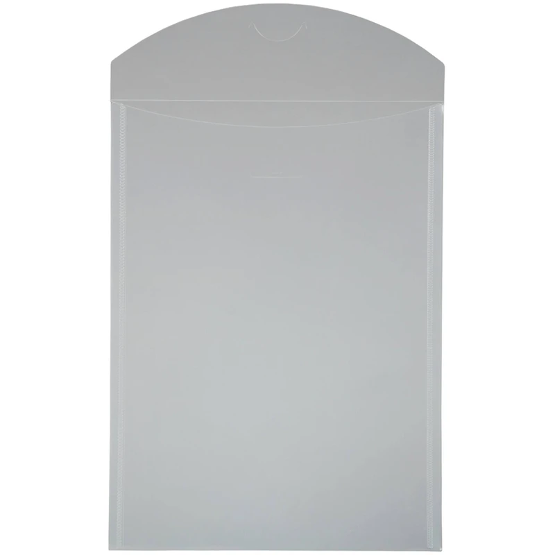 JAM PAPER Plastic Tuck Flap Letter Open End Envelopes