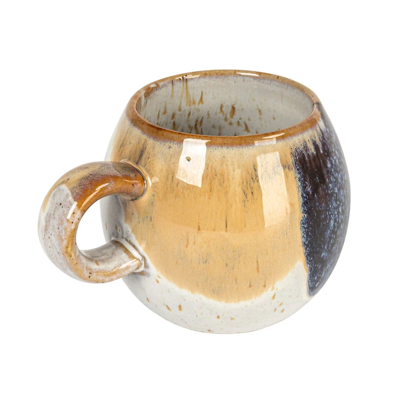 Hello Honey® 2.75" Tan & White Earthen Sip Stoneware Mugs, 4ct.