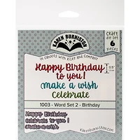 Karen Burniston Dies-Word Set 2 - Birthday