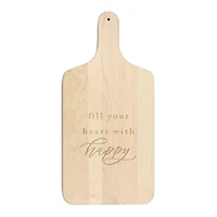 17" Fill Your Heart Maple Paddle Cutting Board