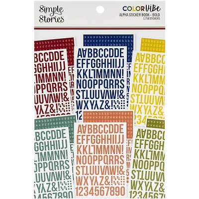 Simple Stories Color Vibe Alpha Sticker Book