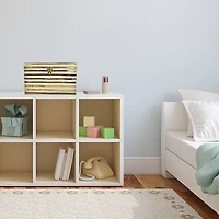 White & Gold Stripes Decorative Trunk by Ashland