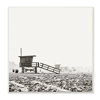 Stupell Industries Lifeguard Stands on Beach Wooden Wall Plaque