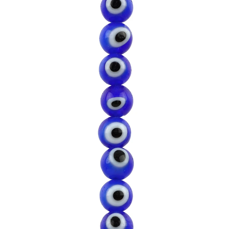 Blue Glass Round Beads by Bead Landing