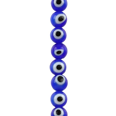 Blue Glass Round Beads by Bead Landing