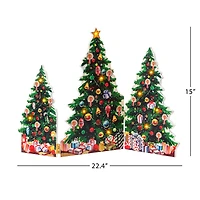 15" Christmas Trees LED Illuminated Folding Scene