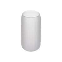 Craft Express 18oz. Frosted White Glass Mug with Clear Glass Straw, 6ct.