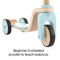 Toy Time Blue Wooden Kick Scooter