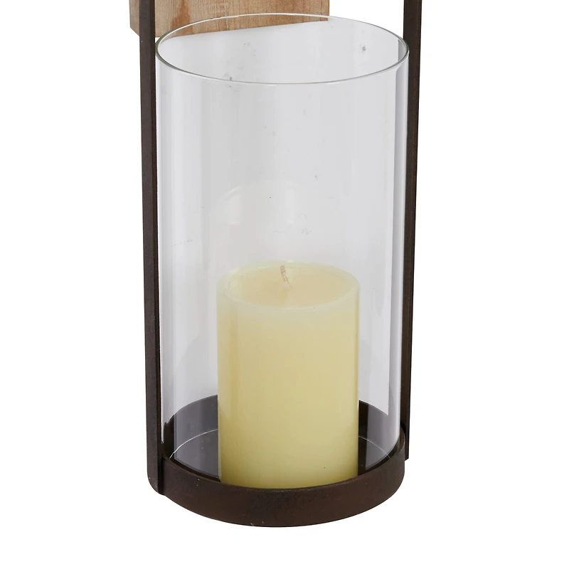 Black Wood Traditional Candlestick Holders, 23" x 6" x 6"