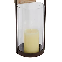 Black Wood Traditional Candlestick Holders, 23" x 6" x 6"