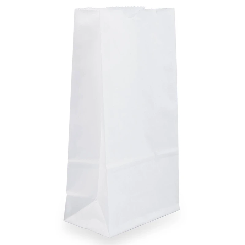JAM Paper White XX-Large Kraft Lunch Bags, 500ct.