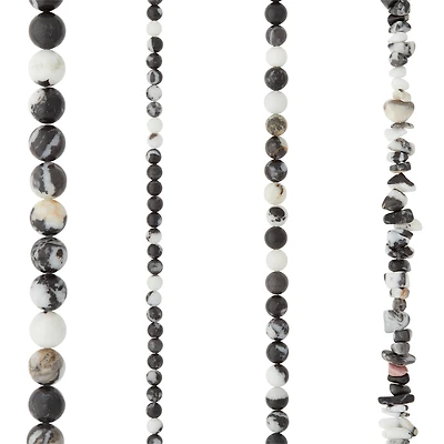 6 Pack: Zebra Stone Beads Value Pack by Bead Landing™