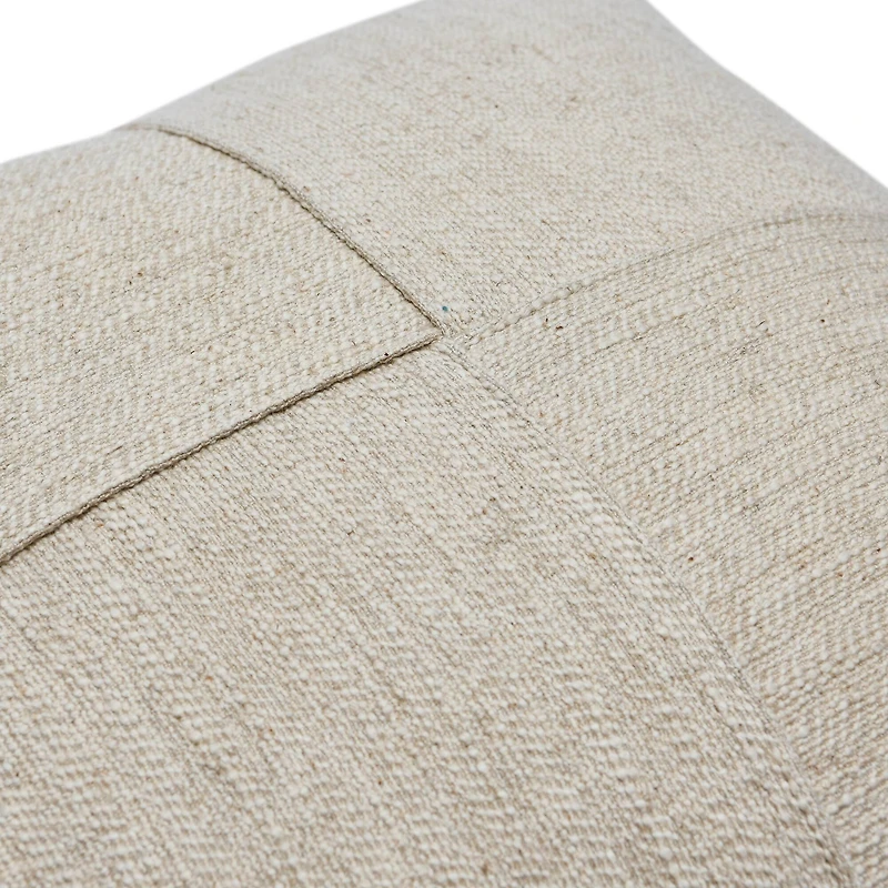Hello Honey® Natural Woven Linen Blend Pieced Pillow