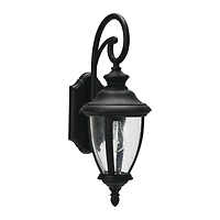 Hello Honey® Robert Stevenson Lighting Prestwick Matte Black Metal & Glass Outdoor Light