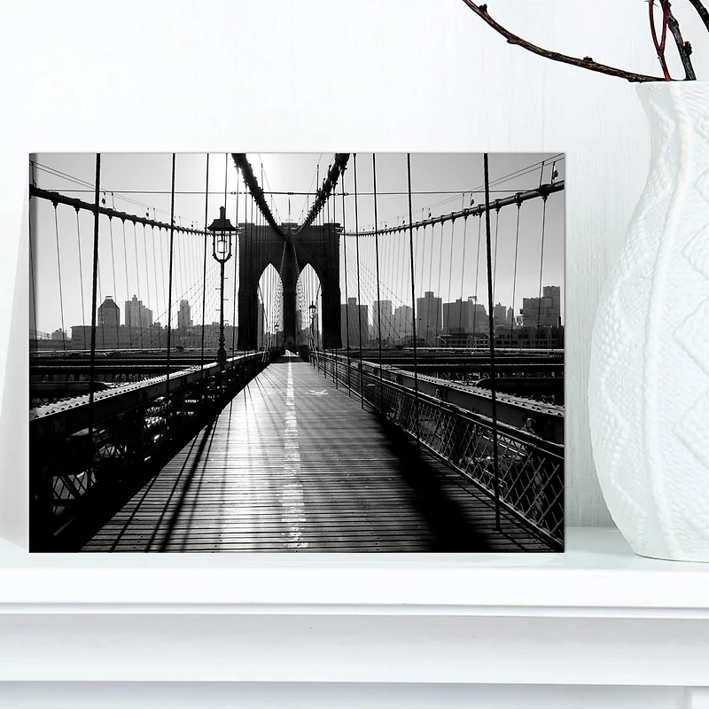 Designart - Dark Brooklyn Bridge
