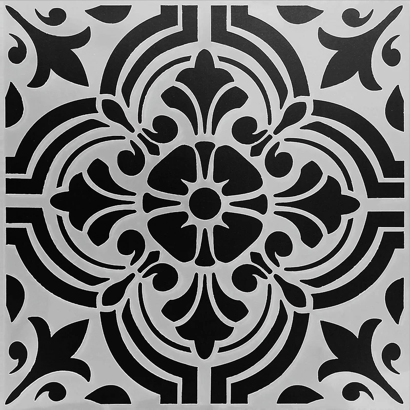 PA Essentials Fleur De Lis Tile Stencil, 12" x 12"