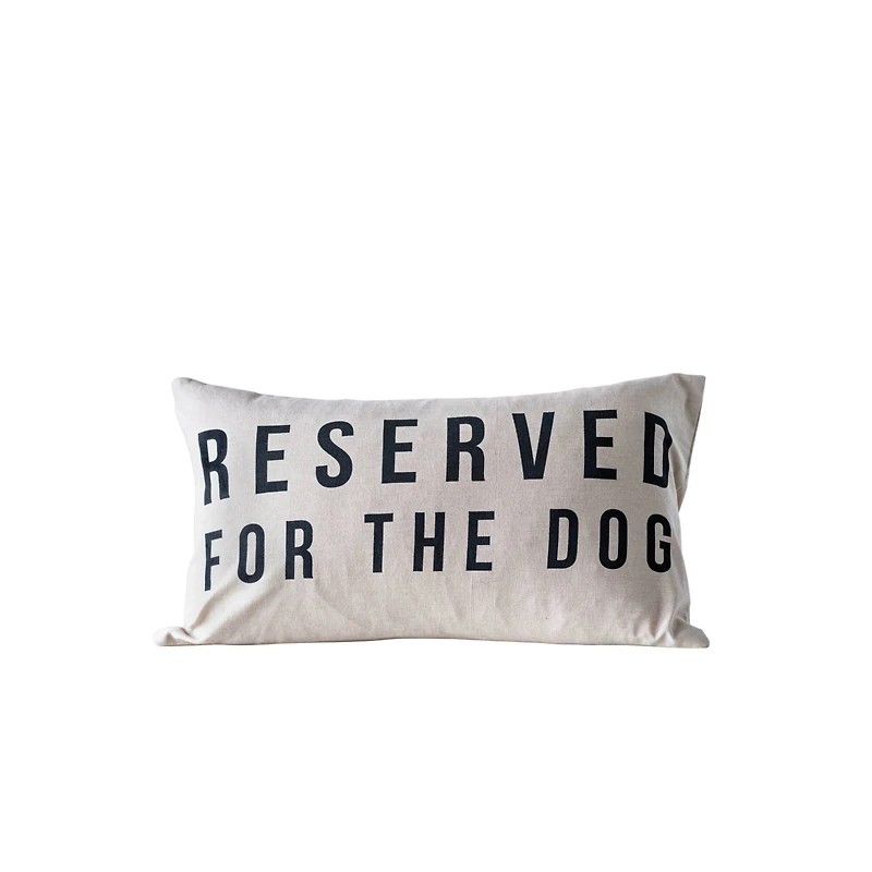 Hello Honey® Reserved for the Dog Cotton Throw Pillow