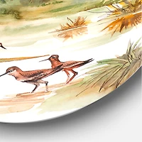 Designart - Autumn Landscape With Flying Over The Water