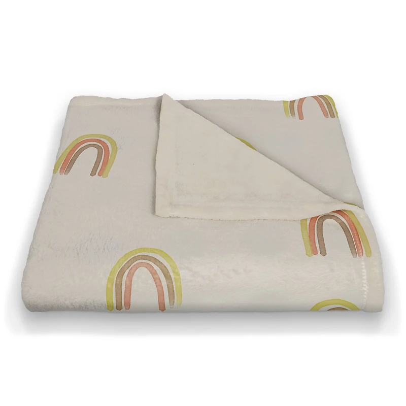 Random Rainbow Pattern 50" x 60" Coral Fleece Blanket