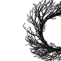 24" Black Halloween Twig Wreath