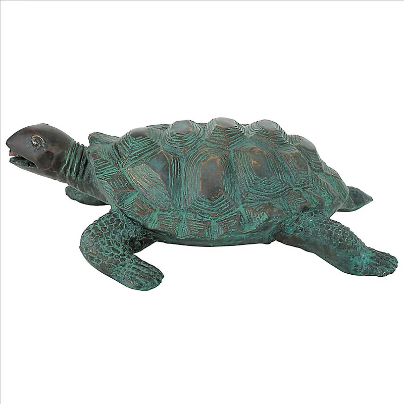 Design Toscano 12" Traipsing Turtle Bronze Garden Statue