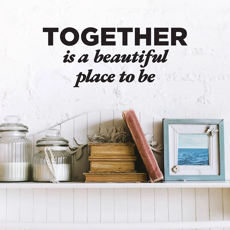 Leisure Arts® Vinyl Matte Black Together Is a Beautiful Place Decal