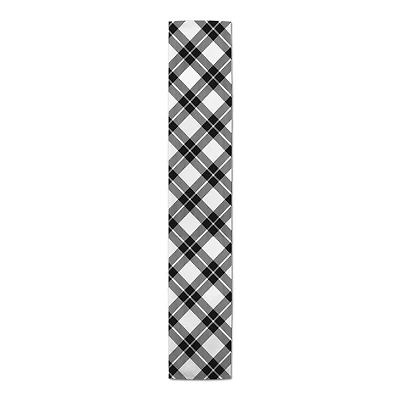 Diagonal Plaid Indoor/Outdoor Table Runner