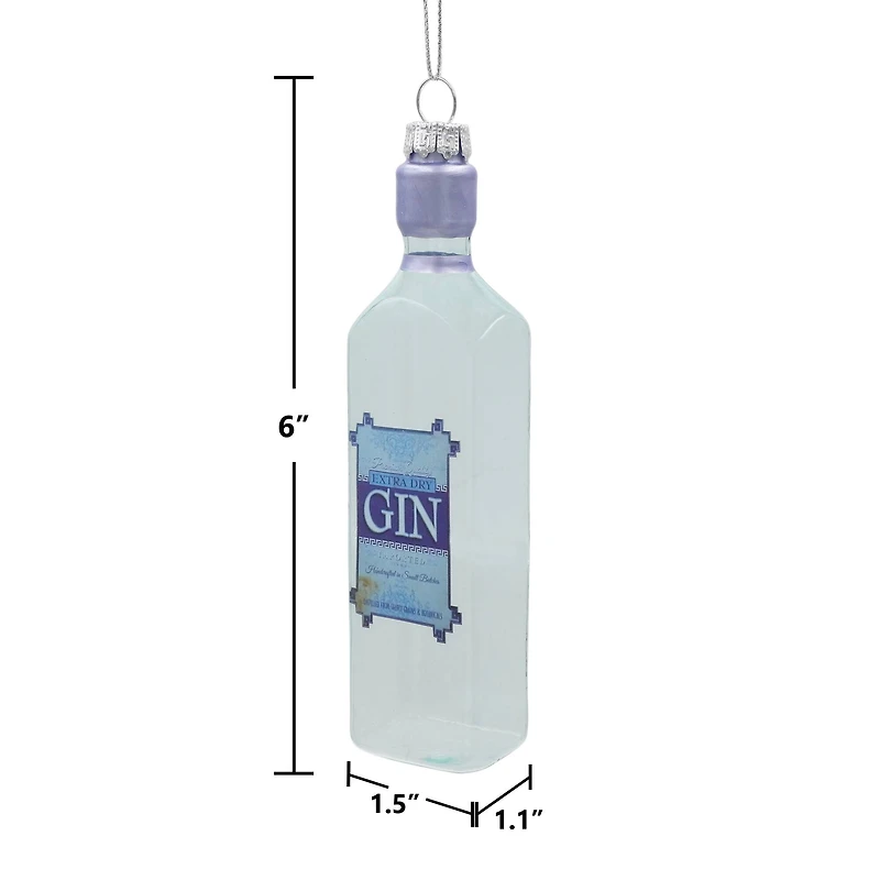 6" Gin Bottle Glass Ornament by Ashland®