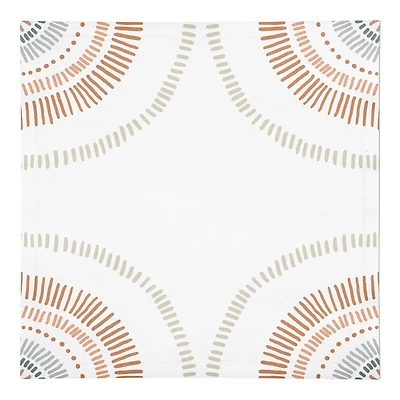 Dashed Earthtones 10" x 10" Cotton Twill Napkin