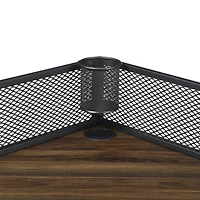 Walker Edison 42" Dark Walnut Industrial Corner Desk